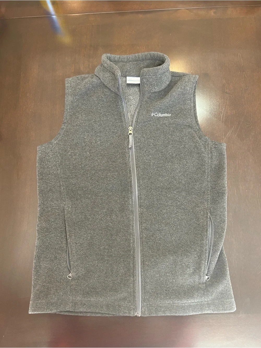 Columbia Boys' Charcoal Fleece Vest size Large (14/16)